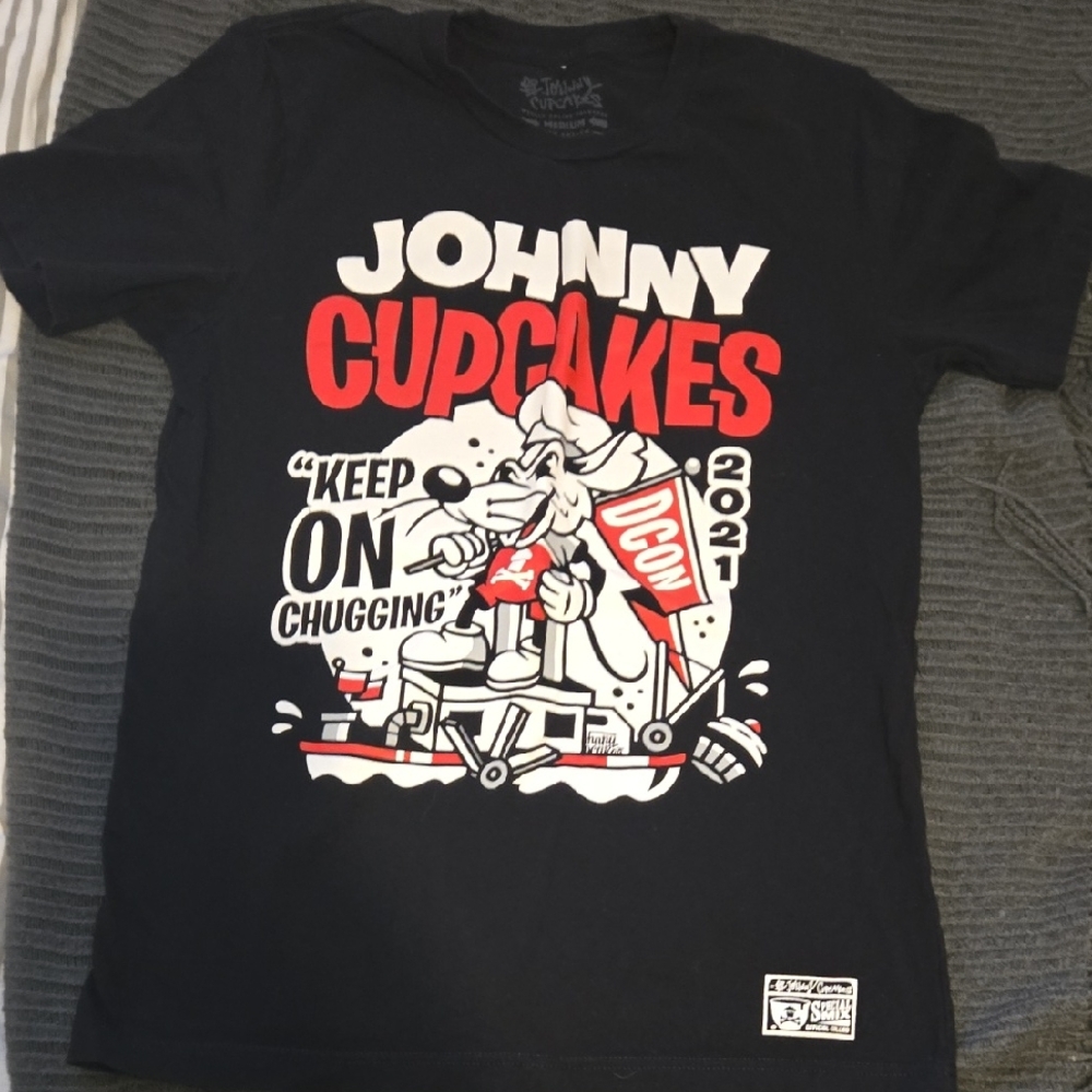 Johnny Cupcakes Black and Red T-Shirt Size M